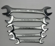 Vintage Blackhawk by Proto Double Open Wrench SAE Set Satin Finish Made in USA