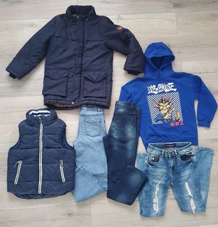 Kleiderpaket Jungen Größe 134/140 1x Sweatshirt 3x Jeans 1x Weste 1x Jacke