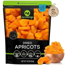Sun Dried Turkish Apricots, No Sugar Added (16 Ounce, 1LB)
