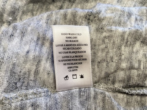 Rails The Sami Top Size Medium Gray Black Rivet Star Linen Blend Long Sleeve - Picture 7 of 9
