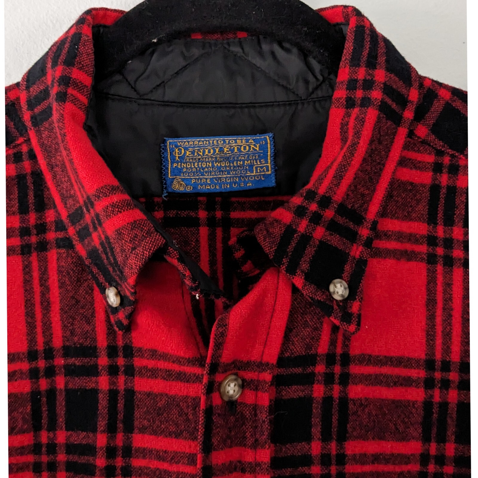 Vintage Pendleton Virgin Wool Button Down Flannel… - image 5