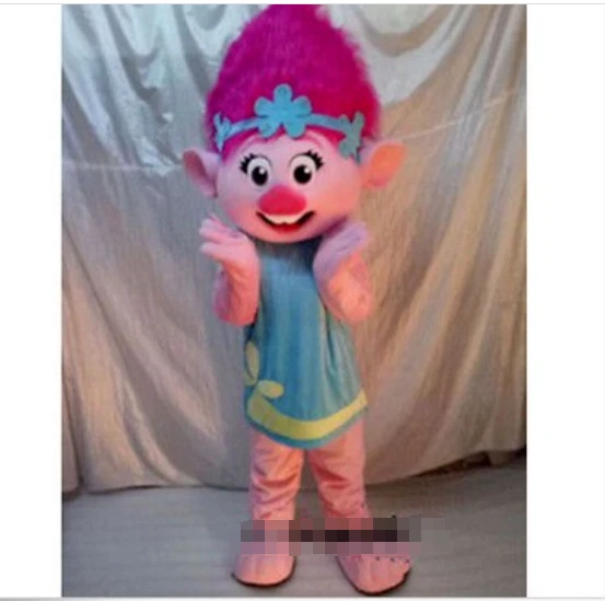 Cute Poppy Mascot Costume Trolls Princess Parade birthday Cosplay Dress Clothing - Image 2 of 3