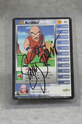 Dragonball Z Collectible Card Game Krillin power level 4 Signed By Sonny Strait