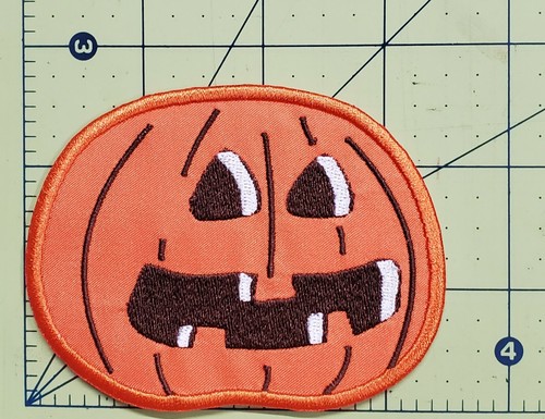 Jack O' Lantern Halloween Brodé Applique Fer à Repasser Astuce ou Gâterie - Photo 4/4