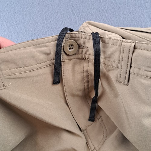 Da Hui Men's Boardshorts Size 34 Drawstring Tan Beige Hybrid Performance - Picture 10 of 17