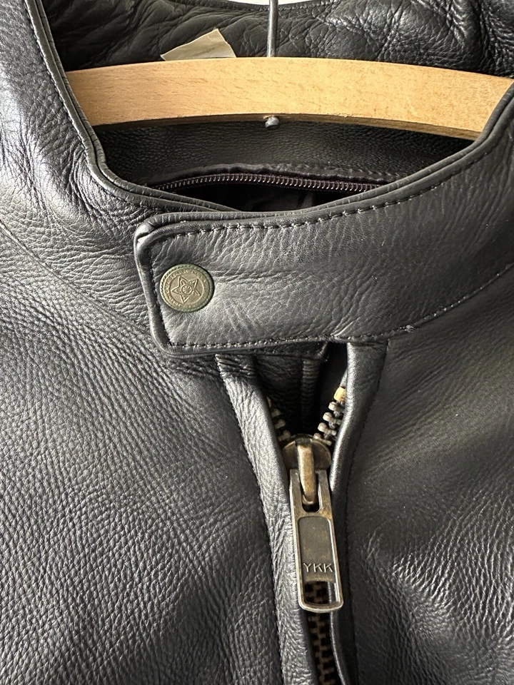 Chaqueta de cuero Paragon negra talla 48 Foto 4 de 4