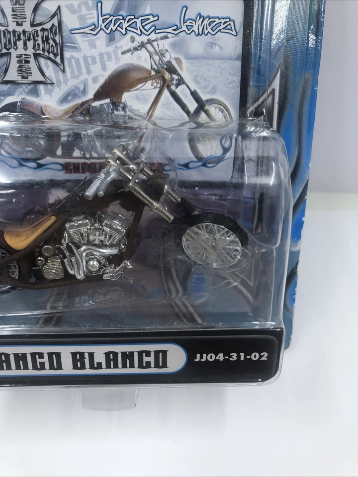 Jesse James Chanco Blanco Muscle Machines Chopper escala 1:31. Nuevo en caja. Foto 4 de 4