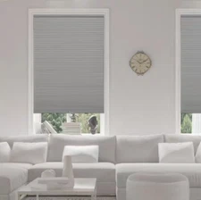 Pewter Cordless Blackout Cellular SHades for Windows - 34 in. W x 48 in. L