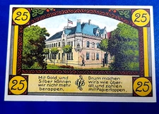 ELDAGSEN NOTGELD 25 PFENNIG 1921 EMERGENCY MONEY GERMANY BANKNOTE (30293)