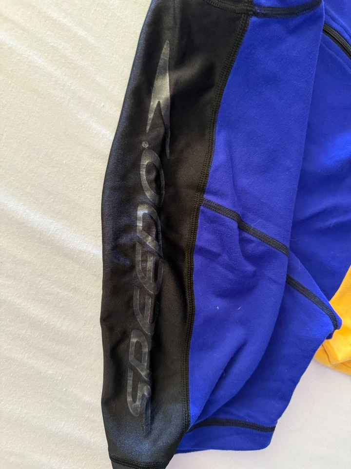 Camisa de ciclismo SPEEDO Sport Systems para hombre XL azul dorado negro 1/4 cremallera 828016 Foto 4 de 4