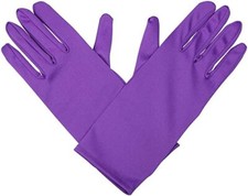 Adult Purple GLOVES Fancy Dress Batman The Joker Mens Gents Clown Military Magic