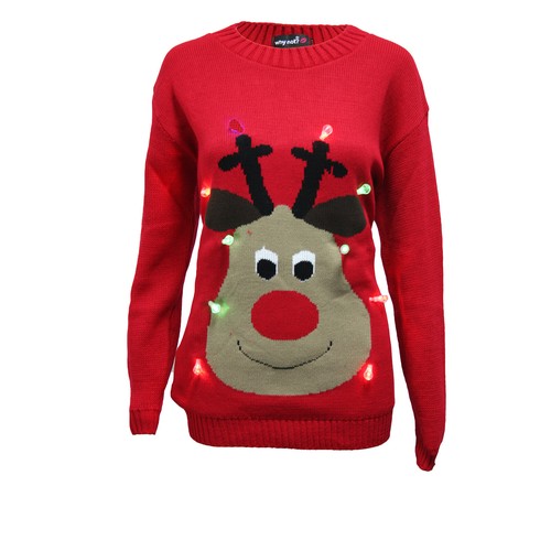 New Unisex Light Up Christmas Jumper 