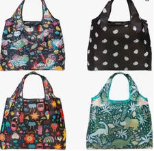 4-Pack Large Reusable Washable Foldable Grocery Tote Bags - 50lb Cap, Greenwerk