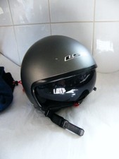 SCOOTER MOTORBIKE HELMET LS2 OF561 WAVE OPEN FACE MATT GREY SIZE SMALL 55-56 cm