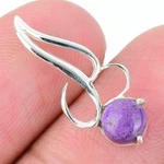 Russian Charoite Stone 925 Silver Elegant Unique Mother Birthday Artisan Pendant