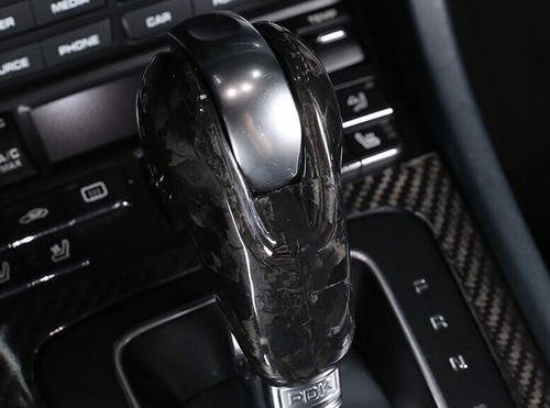 For Porsche Panamera 10+ Forged Carbon Fiber Center Gear Shift Lever Knob Cover - Picture 9 of 10