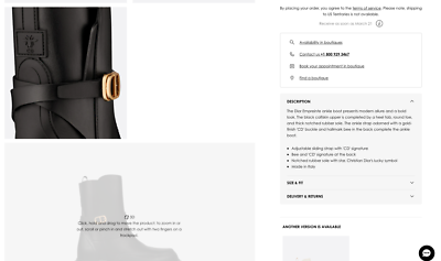 DIOR EMPREINTE ANKLE BOOT BRAND NEW SIZE EU36 US6 LEATHER Calfskin