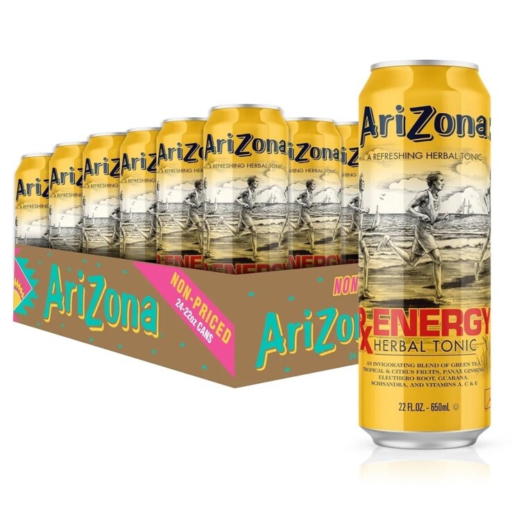 Rx Energy Herbal Tonic 22 Ounce Cans (pack Of 24) Iced Tea 22oz Cans