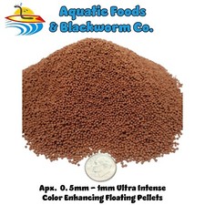 Ultra Intense Color Enhancing FLOATING Pellets Cichlids, Tropicals. Apx .5-1.0mm