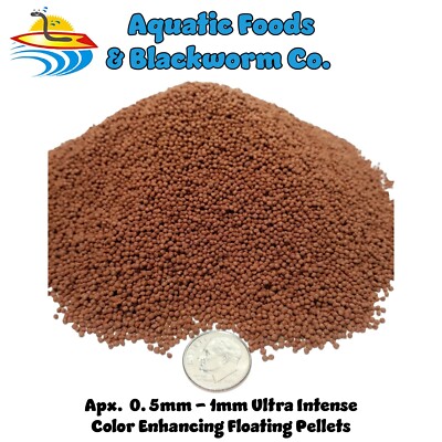 Ultra Intense Color Enhancing FLOATING Pellets Cichlids, Tropicals. Apx .5-1.0mm