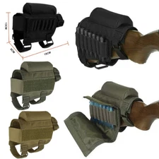 Tactical Rifle Butt Stock Cheek Rest Pad Left/Right Hand Ammo Carrier Holder Bag