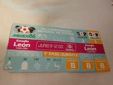 top ticket 1986 world cup France v Hungary very rare LEON City unused