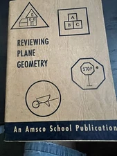 Amsco School Book Reviewing Plane Geometry Paperback Isidore Dressler c1950