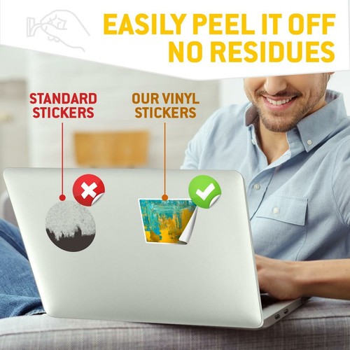 2 x Rectangle Stickers 7.5 cm - Modern Yellow Blue Oil Painting Art Cool Gift #2 - 第 5/9 張圖片