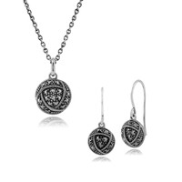 Gemondo Silver Rennie Mackintosh Inspired Drop Earring & 45cm Necklace Set Gemondo Silver Rennie Mackintosh Inspired Drop Earring & 45cm Necklace Set