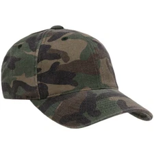 Flexfit Garment Washed Cap Casual Patrol Breathable Lightweight Woodland Camo