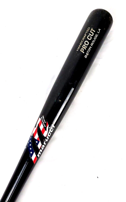 Batte De Baseball Marucci Pro Cut - Bois Frotté, 32 Pouces, Noire