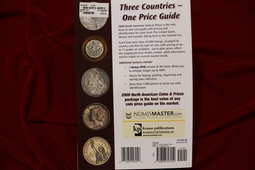 2009 NORTH AMERICAN COINS AND PRICES BOOK, GUIDE TO COIN PRICES, INCLUDES DVD - Picture 2 of 6