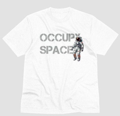 Occupy Space Astronaut Tshirt Elon Musk Occupy Mars Parodie Wissenschaft Galaxie Shirt