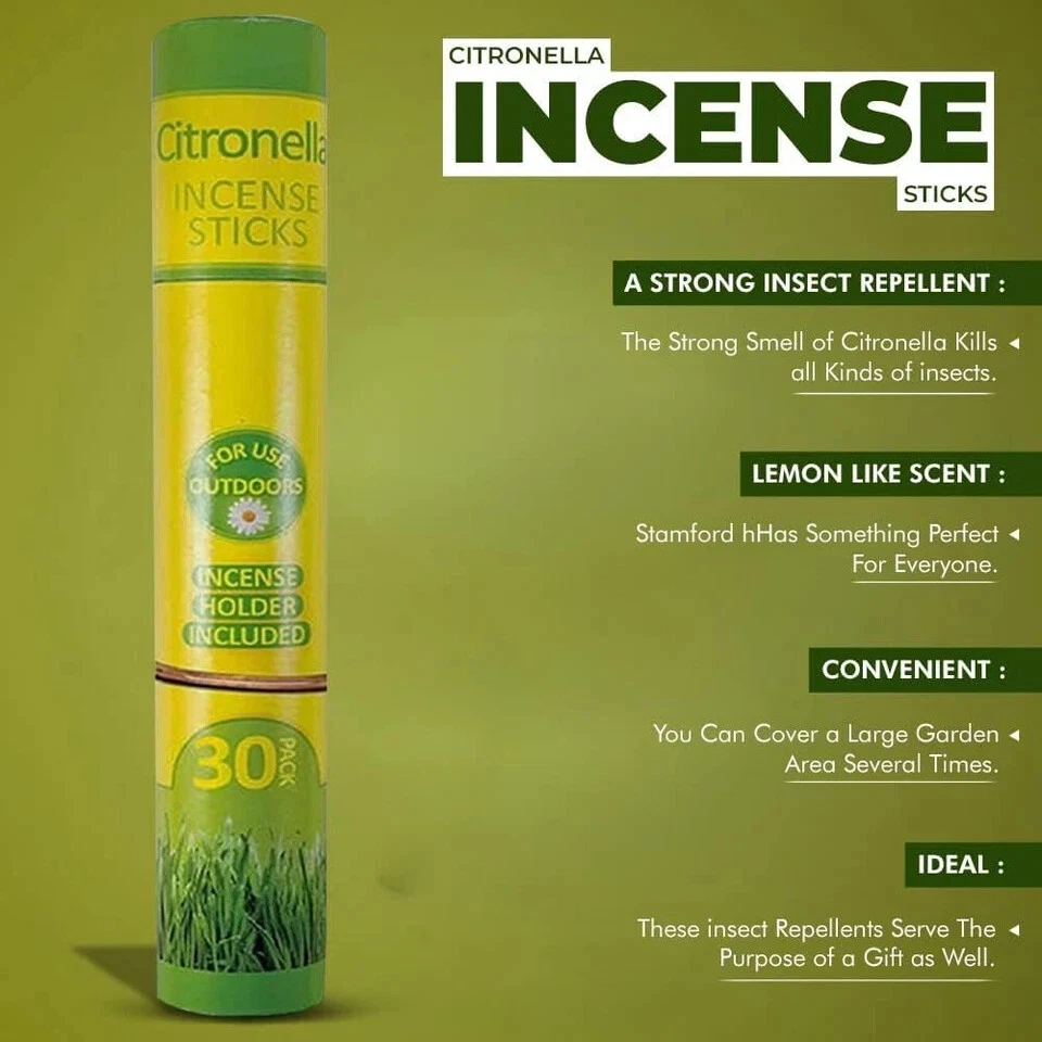 Outdoor Garden Citronella Incense Sticks – Anti-Mosquito & Insect Repeller - Image 3 of 4