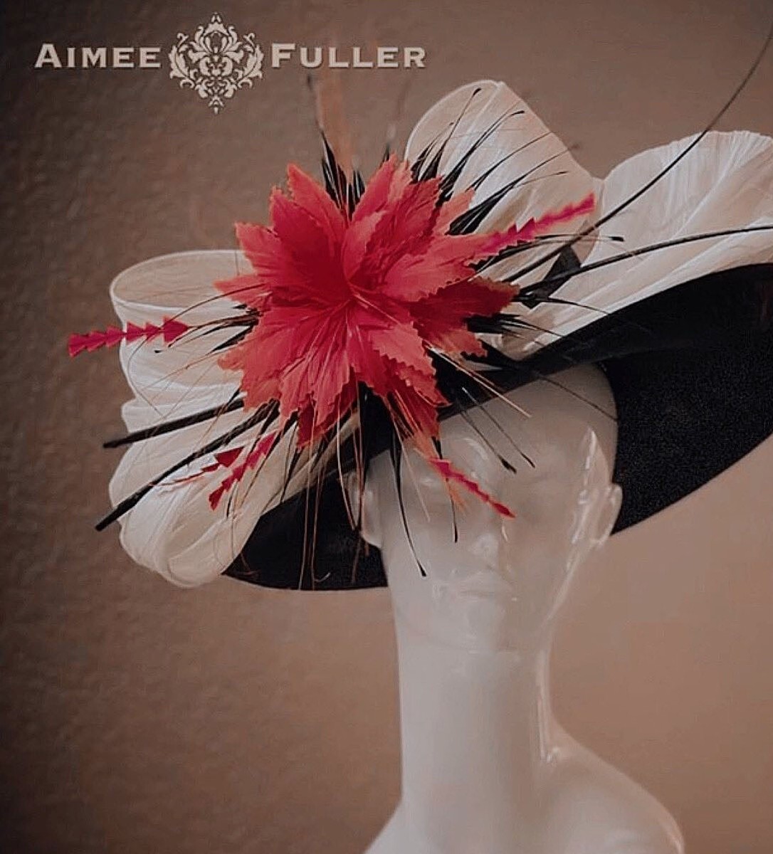 Pink & Yellow Floral Fascinator | Statement KY Derby Oaks Hat Headpiece Floral Applique Kentucky Derby Fascinator, High Tea Hat  main image 3