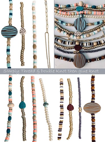 Kit para hacer joyas para niñas hágalo usted mismo artesanía Heishi cuentas de semillas de arcilla - Imagen 2 de 3