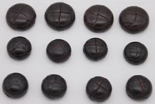 Designer Blazer Leather Button Set  Size 24 & 32 - 12 Pc Suit Coat