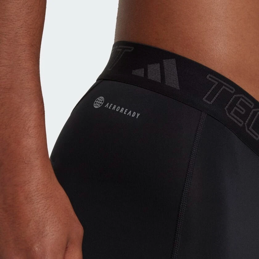 adidas Techfit Training Shorts Mens Compression Running Base Layer Black - Image 2 of 4