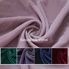 1Yard Black White Silk Cotton Velvet Fabric Luxury Evening Gown Material Velour