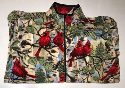 ZooFleece Cardinal Pullover Jacke Vogel rot für sie Damen Tier Mantel S-3X - Bild 5 von 6