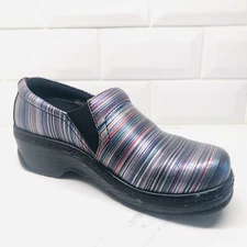 Klogs Nursing Clogs Multi Color Stripe Slip Resistant Mules Womens 8