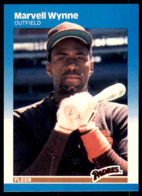 1987 Fleer Glossy Marvell Wynne . Pittsburgh Pirates #481