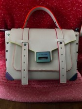 Michael Kors Manhattan Medium Contrast-Trim Leather Satchel