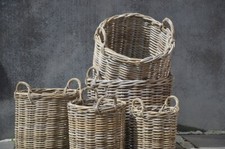 Rattan Korb,rund,4Größen, Handtücher,Pflan...