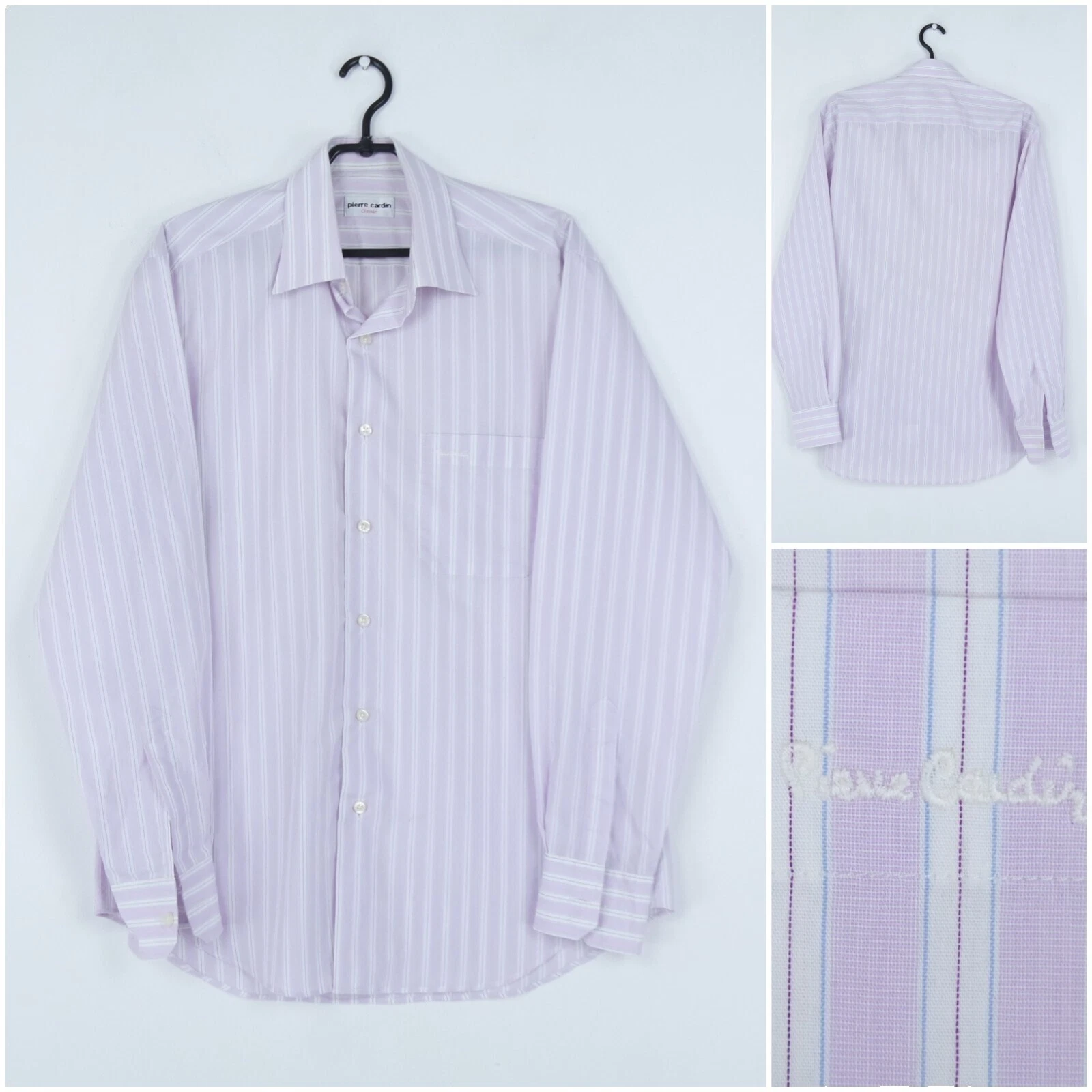 Camisas de vestir para hombre Pierre Cardin de mezcla de algodón a rayas