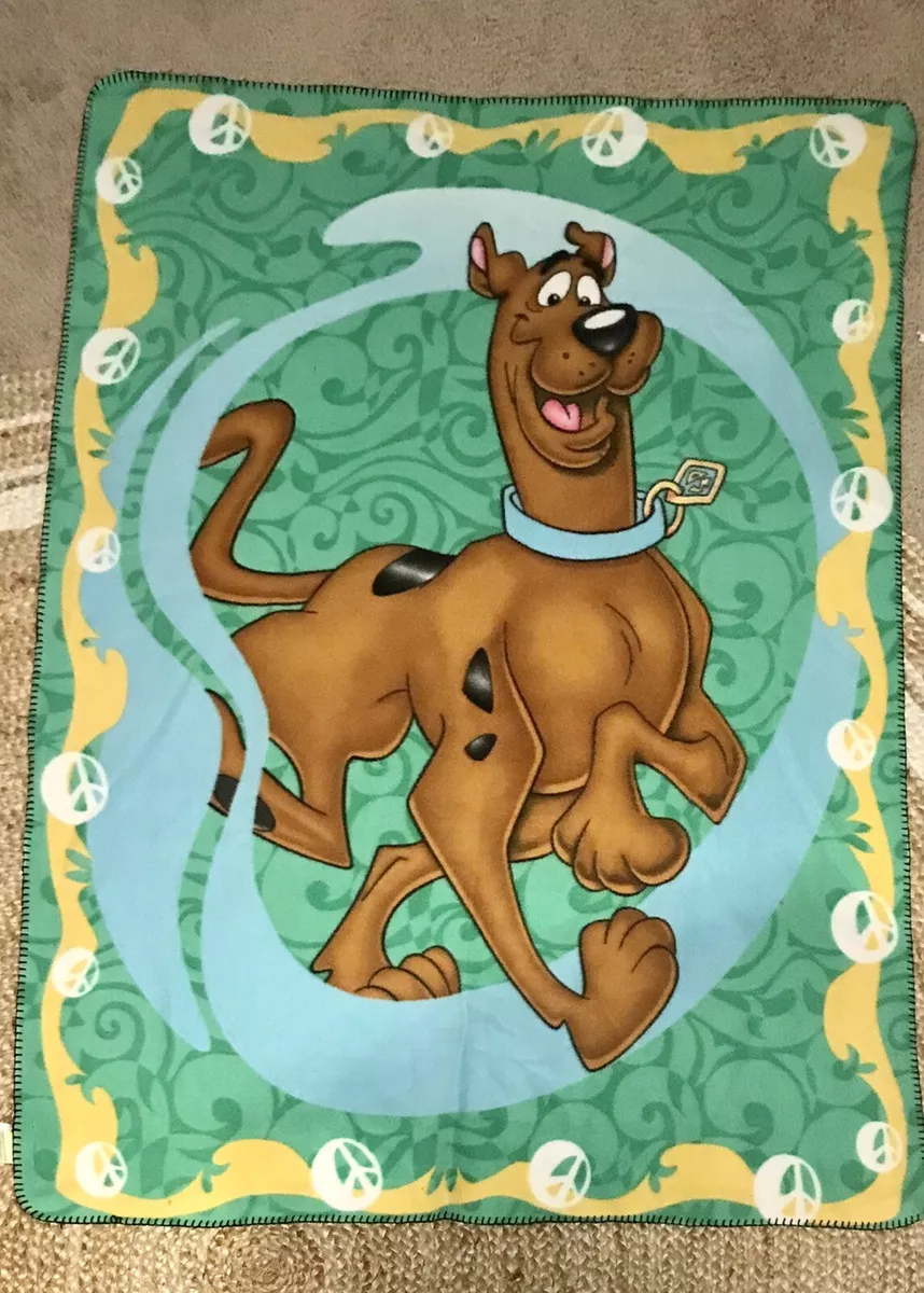 2003 Scooby Doo Fleece Throw Blanket 46 x 63 EUC