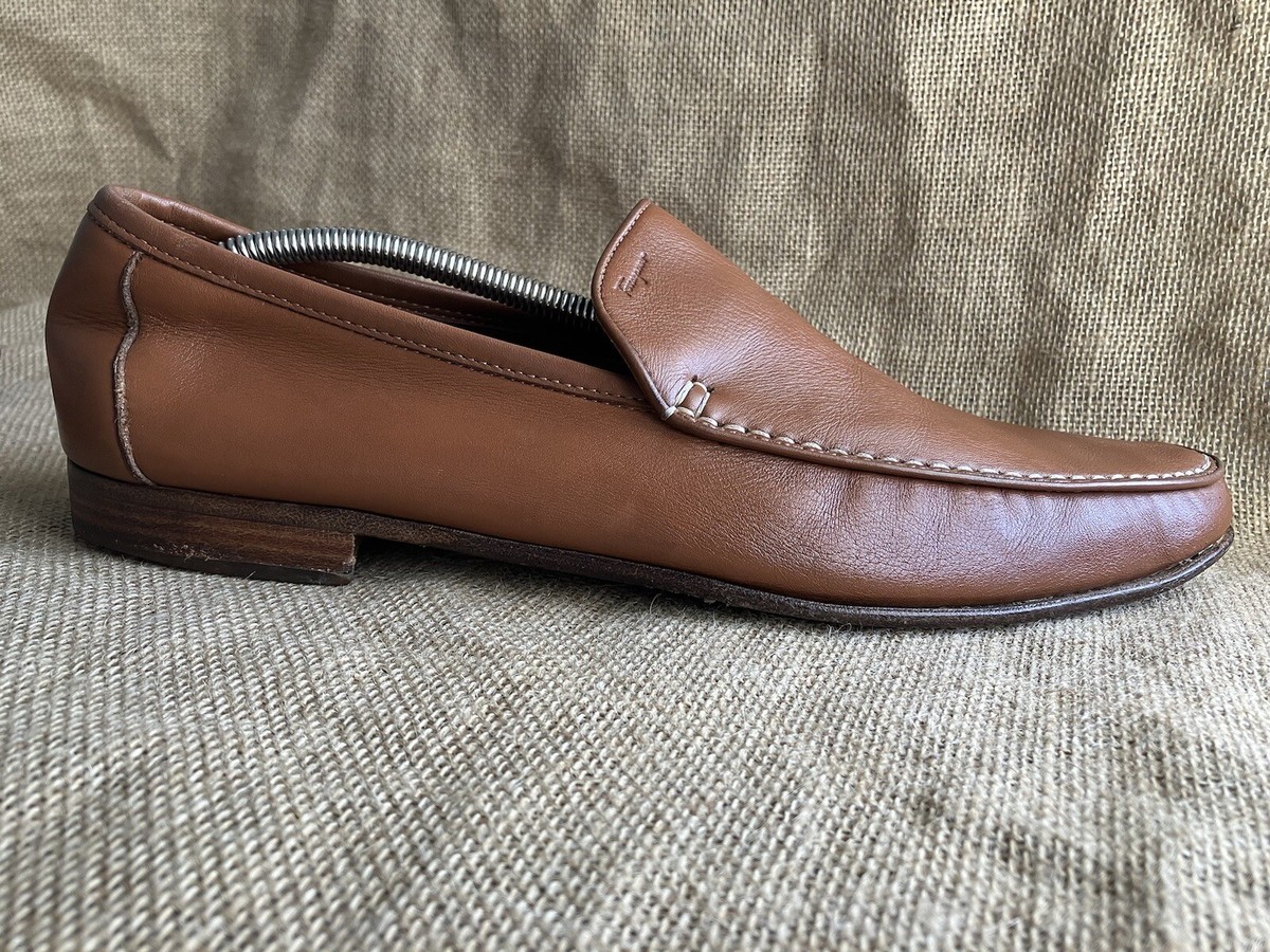 Salvatore Ferragamo Men\'s Genuine Leather Slip On Loafer Shoes Brown 10 Salvatore Ferragamo Loafer Brown Casual Shoes for Men | eBay main image 2