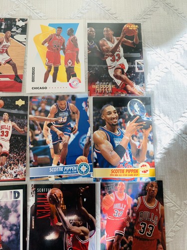 Lotto 28 carte Scottie Pippen comprensive Jordan stampa corta fustellata olimpica e altro - Foto 9 di 9