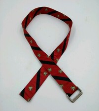 Tommy Hilfiger Boys Youth Kids Adjustable Belt 37" Red Soccer logo Pattern