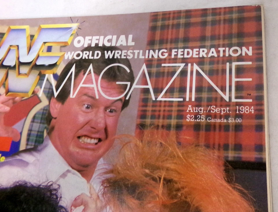 Vintage August September 1984 WWF Wrestling Magazine Piper Lauper Albano Cover - Image 2 of 4